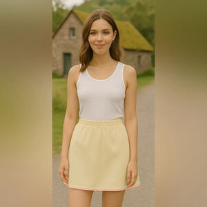 Soft Lemon Yellow Mini Skirt – Fresh & Feminine